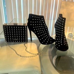 Boots with matching clutch
